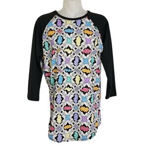 Lularoe Womens Top Size Small Disney Randy Pastel Minnie Mouse 3/4 Sleeve